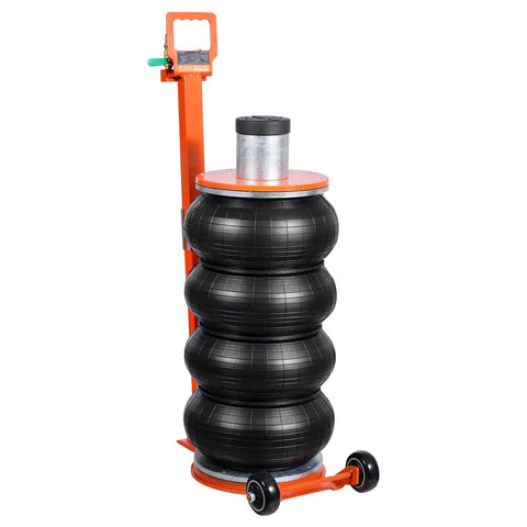 Heavy Six Ton Air Lift Jack With Quad Reinforced Pockets Hoisting Your Ride Up To Twenty Six Point Five Inches For Cars Trucks And SuVs Simple Swap Daily Driver Solution