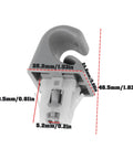 Two Piece Car Sun Visor Clip Hook Bracket Replacement 74348 06030 dimensions for Toyota Camry 2002 2008 and Corolla Matrix 2003 2008