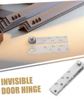 360 Degree Heavy Duty Stainless Steel Invisible Pivot Hinge for Secret Doors and Hidden Bookcases, sleek design shown.