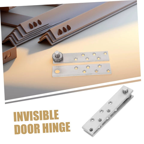 360 Degree Heavy Duty Stainless Steel Invisible Pivot Hinge for Secret Doors and Hidden Bookcases, sleek design shown.