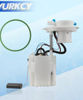 Drop In Electric Fuel Pump Module Replacement For 2015 2016 Chrysler 200, 2014 2016 Jeep Cherokee, 2013 2016 Dodge Dart L4 2.0L 2.4L Replaces E7280M FG1560 High Quality Fuel Delivery Unit, shown with green sealing ring, isolated on light background