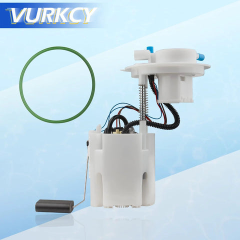 Drop In Electric Fuel Pump Module Replacement For 2015 2016 Chrysler 200, 2014 2016 Jeep Cherokee, 2013 2016 Dodge Dart L4 2.0L 2.4L Replaces E7280M FG1560 High Quality Fuel Delivery Unit, shown with green sealing ring, isolated on light background