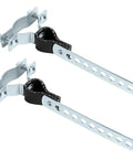 Heavy Duty Exhaust Hanger and Muffler Bracket for RV Generator Tailpipe silver steel with flexible bracket, 2 pack