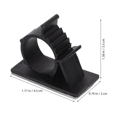 Self Adhesive Pipe Holder Clamps For Filtration System Tubes And Washing Machine Hoses, black plastic clip 4.5 x 3.5 x 2 cm