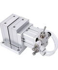 Aluminum Alloy Pneumatic Vise With No Sweat Air Powered Clamping Grip For CNC Milling and Engraving Projects, compact design.