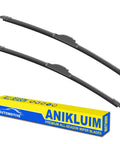 Top Tier J Hook Windshield Wiper Blades Set Of 2 Drop In Slick Bracketless Action for Soaking Downpours display with packaging.