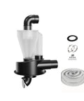 2.5 Inch Heavy Duty Dual Stage Cyclone Dust Collector delivering kickass turbo suction, with hose and accessories included.