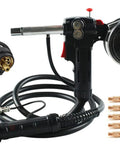 200 Amp Aluminum Spool Gun For MIG Welder Euro Connection, Air Cooled Aluminum Welding Torch With 9.8ft DC24V Cable, welding tips