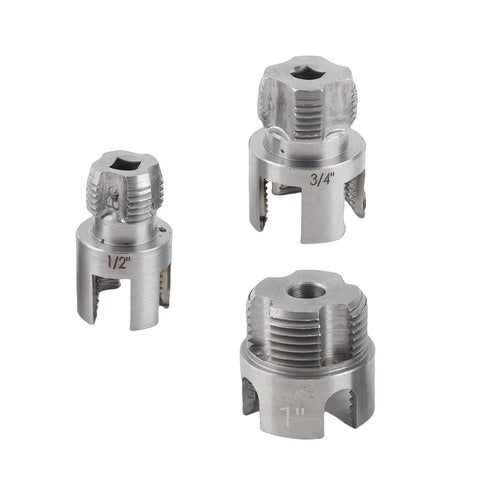 High-quality heavy duty electric drill pipe threader die set with 1/2, 3/4, and 1-inch sizes for precise internal/external threading.