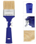 Pro Grade Adjustable 2.5 Inch Paddle Paint Brush With 270 Degree Angled Flat Tip, close-up detail of brush and handle adjusters