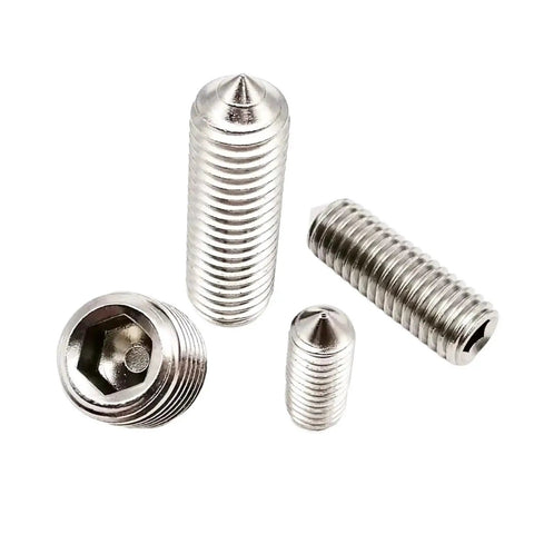 Snag A Heavy Duty Pack Of Premium 304 Stainless Steel Tapered Set Screws With Hex Socket Heads And Precision Cone Tips Crafted Tough As Nails For Real World Diy And Shop Build Projects