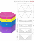 Stained Glass Soldering Jig 4 Layer Flower Mold Set For Succulent Glass Art Six Petal Shape Mold With Adjustable Angles