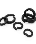 Beefy DIN127 GB93 Black Grade Eight Point Eight Steel Spring Washer Set M2 Through M24 Split Lock Elastic Gasket, corrosion resistant
