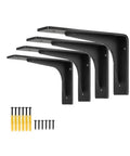 6x4 Inch Shelf Brackets Beefy Heavy Duty Alloy Metal With 300 Lb Max Load Pack Of 4 Includes Strong Mounting Hardware