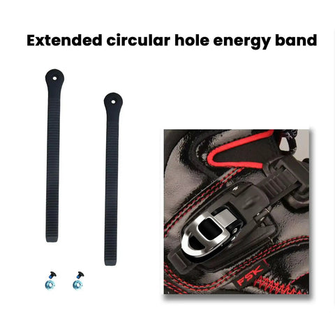 2 Pack Inline Skate Strap Replacements With Buckles All In One Setup showing straps, screws, and binding detail