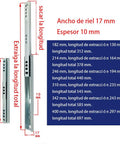Two Pack Medium Soft-Close Ball Bearing Drawer Slides, Full Extension, 100 Lb Capacity, 9-Inch Travel, 17mm Wide