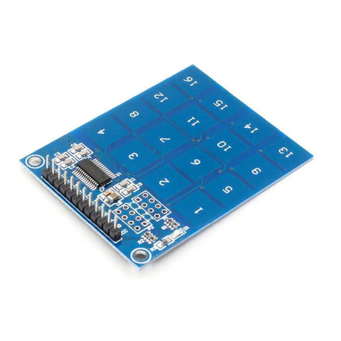Three Pack TTP229 16 Channel 16 Key Digital Capacitive Touch Sensor Module For DIY Electronics And Microcontroller Builds 2.4 To 5.5 Volts Operating Voltage
