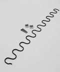Heavy Duty Compression Spring Repair Kit With Screws Included showing spring, clips, and nails