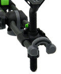 Two Point Gun Rest Trigger Stick Attachment with adjustable height and tilt showing 1/4-20 thread mount close-up