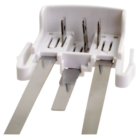 Close-up view of Water Level Sensor Replacement for Scotsman Ice Machines A39030021 SCA39030021, white, showing metal prongs.