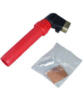 Heavy Duty 400A Welding Electrode Holder With Sturdy Clamp Jaw Plier For Stick Welding Machines and Pro Projects, red ergonomic handle