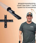 3 Inch T Track Set For Woodworking Jigs, 4 Packs, 16 Pieces, Universal Aluminum T Tracks With Predrilled Holes showcased by a woodworker