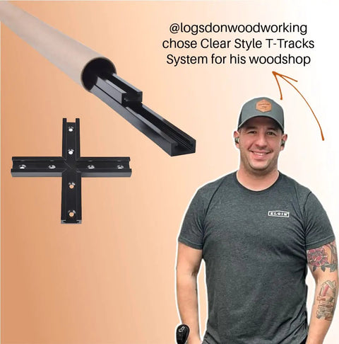 3 Inch T Track Set For Woodworking Jigs, 4 Packs, 16 Pieces, Universal Aluminum T Tracks With Predrilled Holes showcased by a woodworker