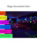Neon UV Glow In The Dark Tape Set Six Color Party Ready Gaffer Cloth Adhesive Tape 0.6 Inch By 16.5 Feet for UV décor in stage setting.