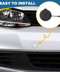 Front Bumper Tow Hook Cover For VW Jetta 2011 2012 2013 2014 Right Passenger Side White Easy DIY Install