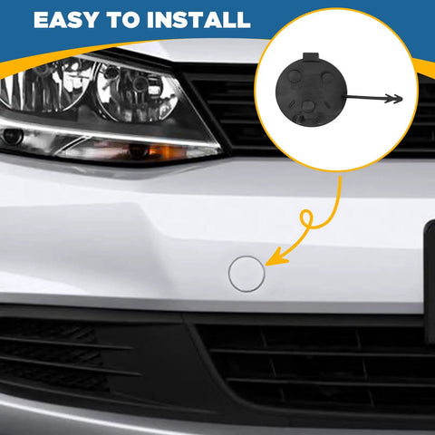 Front Bumper Tow Hook Cover For VW Jetta 2011 2012 2013 2014 Right Passenger Side White Easy DIY Install