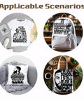 Dope Man Quotes Iron On Patches Set Of 4 Heat Transfer Stickers for T shirts, backpacks, featuring bold black and white quotes.