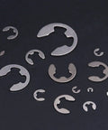 E Clip Circlip Snap Ring Assortment Kit 1.2mm To 15mm Silver External Retaining Rings Pack Of 290 For Cylinders Cars Valves Bearings Machinery Doors