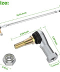 Must-Have Golf Cart Tie Rod Assembly Left And Right For EZGO Gas And Electric Carts 2001 Up 26 Inch Fits TXT Shuttle ST Express And More With Part Numbers 70876-G02 70902-G01 70902-G02 01069-G01 01069-G02, 26.96-inch tie rod with ball joint ends