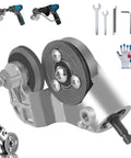 Drill Nibbler Sheet Metal Cutter Attachment for Drills precision metal slitter with tools and gloves for cutting steel, aluminum, copper, vinyl.