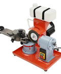 Circular Saw Blade Sharpener 370W Angle Mill Grinder With Water Cooling Tank precision sharpening machine on a workbench.
