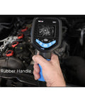 Hand holding HD Borescope Inspection Camera with 2.8 Inch IPS Display and 8 LED Illumination examining engine area