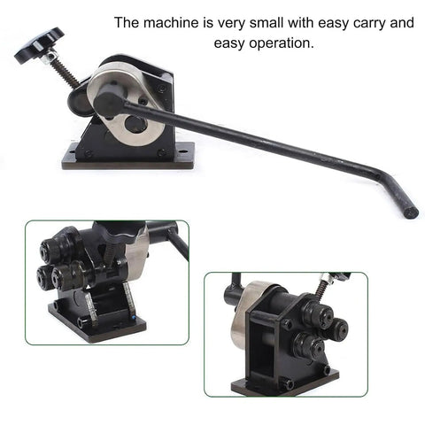 Beast Mode Manual Roll Bending Machine Tool Featuring Adjustable Gap Ring Roller Setup For No Sweat Pipe Shaping And Rock Solid Metal Bar Working Precision