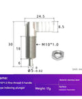 Tough Stainless Steel Spring Plunger Locating Pin With Comfort Grip L Shaped Indexing Handle Knob dimensions and nut included.