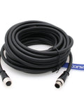 M12 A Code 12 Pin Male To Female Heavy Duty Flex Cable for Cognex Cameras Actuators Industrial Ethernet, coiled on surface
