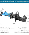 Electric Rebar Cutter And Portable Steel Bar Bender For Blazing Fast Spark Free Cutting With A Hella Sturdy Build And Zero Headache Button Operation For Gritty Construction Sites, blue portable straightening machine with gauge.