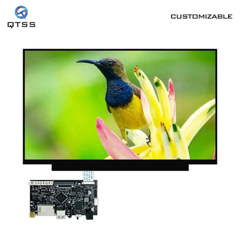 17.3 Inch Ips Lcd Monitor 1920x1080 Full Hd Display Screen showing bird on vibrant flower with mainboard below.