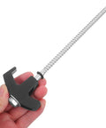 Heavy Duty Carbon Steel Tent Stakes Set With Plastic Head And Gray Remover Tool 8x200mm Screw Ground Anchors in hand