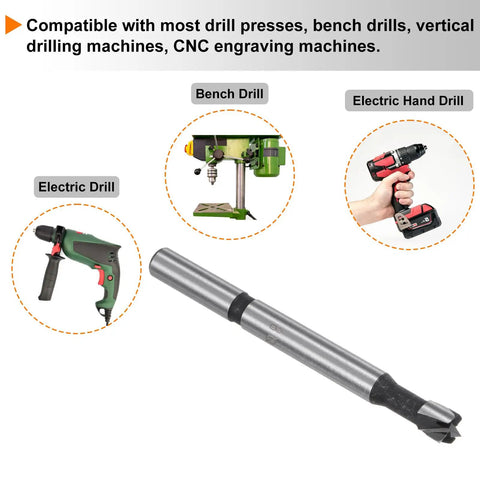 High Speed Steel Forstner Drill Bits 5/16 Inch 8mm Twin Pack suitable for various drills and machines for precision drilling.