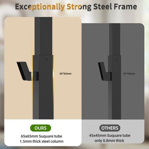 Steel frame comparison of Height Adjustable Rolling Laptop Desk With Cup Holder And Wheels 27 Inch Portable Sit Stand Workstation On Pneumatic Lift Ergonomic Curved Desktop For Comfortable Working Black