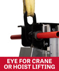 Material Lift Made For The Shop Floor Beast With 24 Ft Lift Height Eye for Crane or Hoist Lifting Detail with Red Pipes