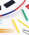 Heat Shrink Tubing Kit With Adhesive Lined Marine Grade Tubes in assorted colors for waterproof electrical wire insulation.
