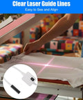 Laser Alignment Tool for Heat Presses, Crosshair Guide for Hat and T Shirt Press Machines showing clear laser lines on fabric