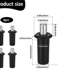 Image showing 8 Piece Cabinet Door Repair Pins Set For Damper Replacement And Furniture Fittings with detailed size dimensions.