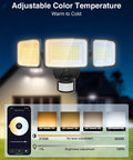 100W Smart LED Security Flood Light With Motion Sensor, Outdoor WiFi Flood Light Alexa App Control, adjustable color