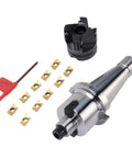 Essential CNC Milling Gear Kit Featuring NT40 FMB22 High Speed Face End Mill Holder With Indexable Cutter And Ten Pieces Of APMT1604 Carbide Inserts for precision machining.